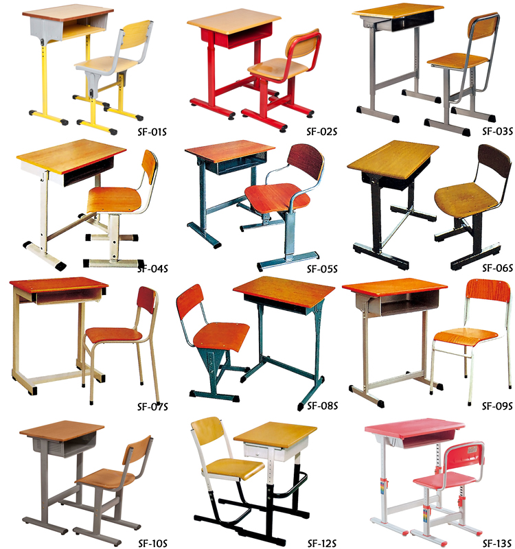 安いモダンな木製シングル学校机と椅子用販売SF-01S仕入れ・メーカー・工場