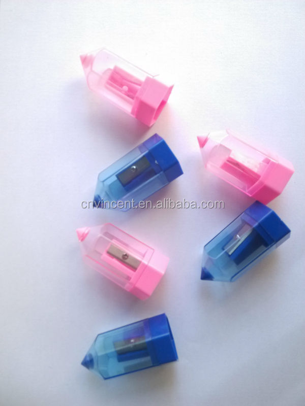 Manganese steel pencil shape plastic color pencil sharpener問屋・仕入れ・卸・卸売り