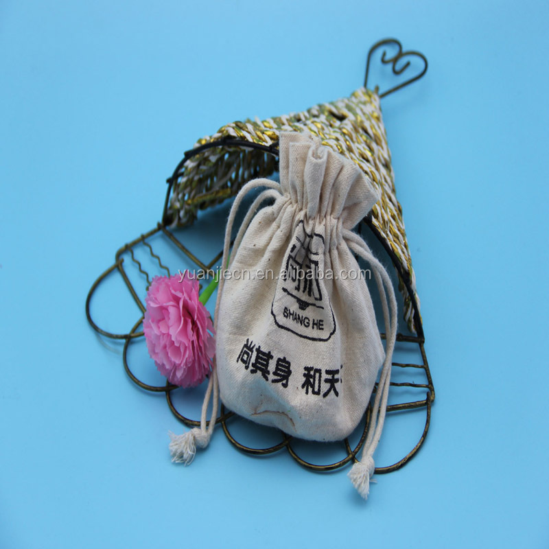 Ecofriendly fancy drawstring jute flower/cup bag