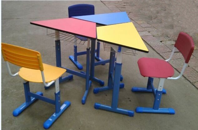 エレガントな形状カラフルなスクールセット子供机と椅子仕入れ・メーカー・工場