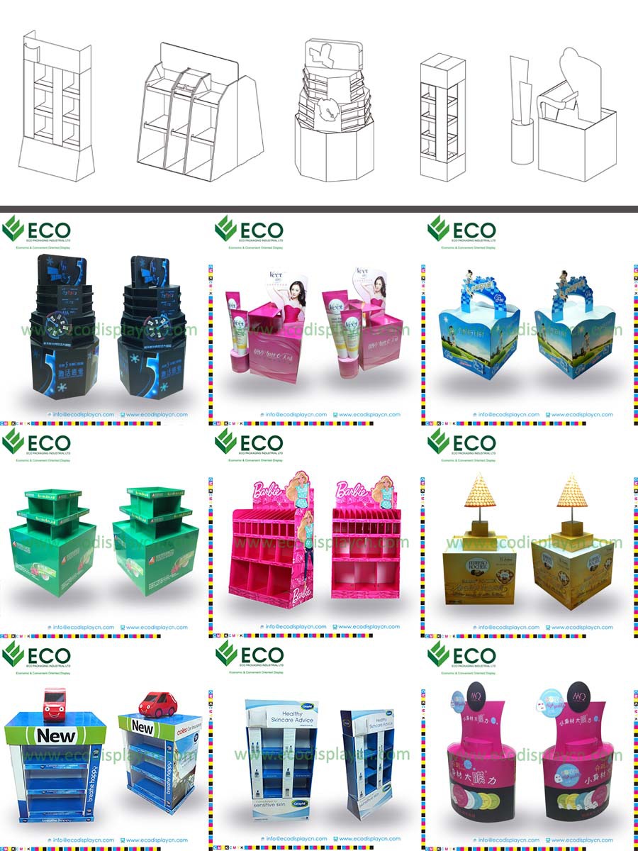 floor display stand ,cardboard floor display for chewing gum
