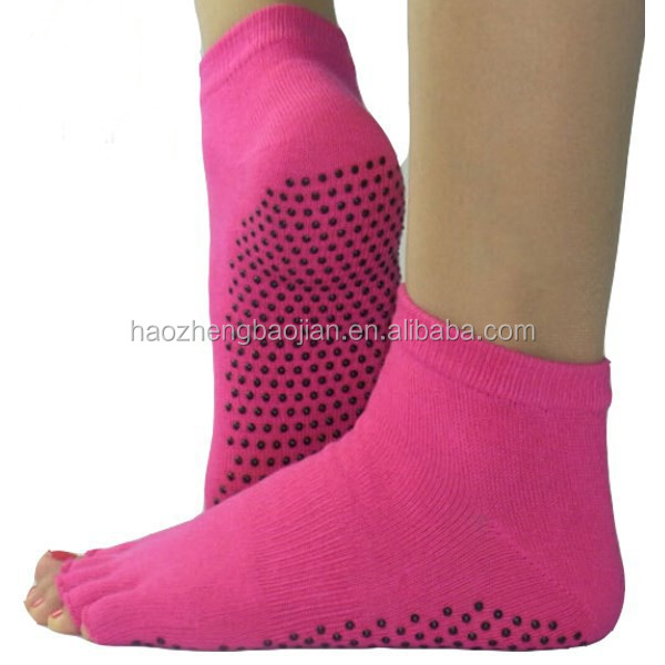 最も快適な足指の部分が女性ピラティスヨガグリップ靴下仕入れ・メーカー・工場