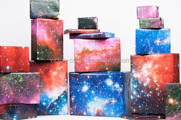 ビクター工芸大銀河プリント ギフト ラップ カラフル星ギフト紙シート仕入れ・メーカー・工場