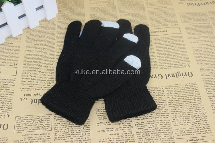熱い販売スマート手袋柔らかいタッチスクリーンアンドロイドフォンアイフォン用手袋を編んだ仕入れ・メーカー・工場