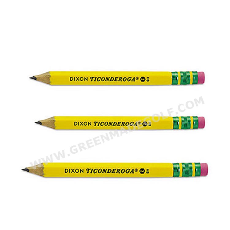 短いゴルフ鉛筆、 黄色の木彫られた鉛筆仕入れ・メーカー・工場