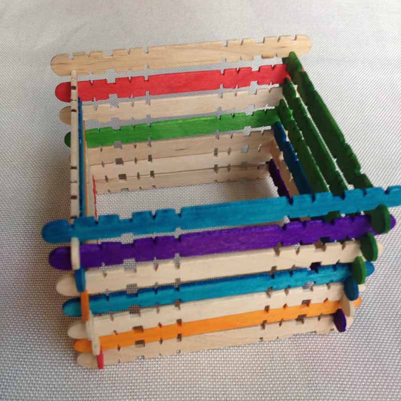 50Pcs/Colored Wooden Popsicle Sticks Natural Wood Ice Cream Stick for Kids  Educational Toys Handmade DIY Craft Supplies