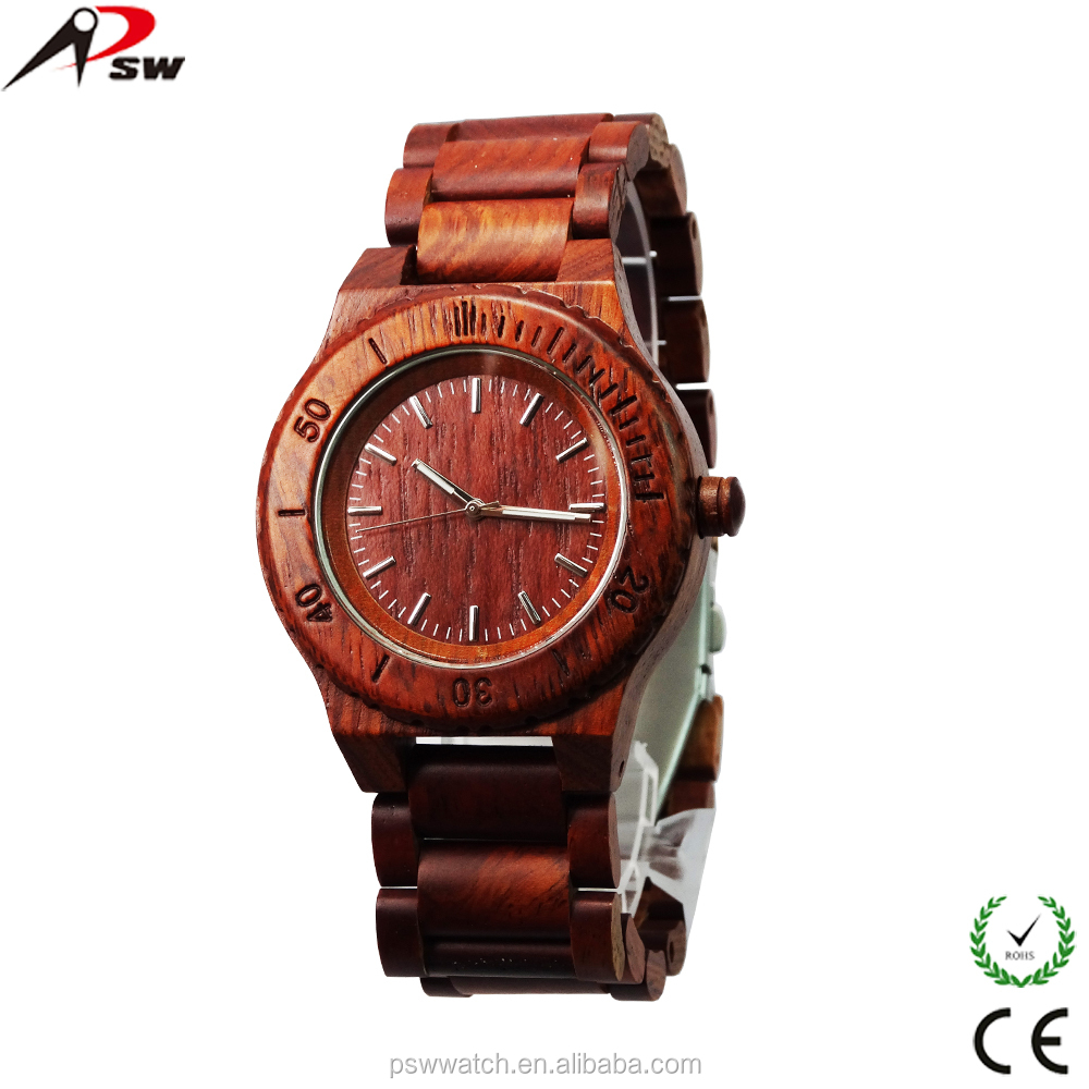 High quality new fashion wooden watch, 100% natural watch wood, wooden wrist watch