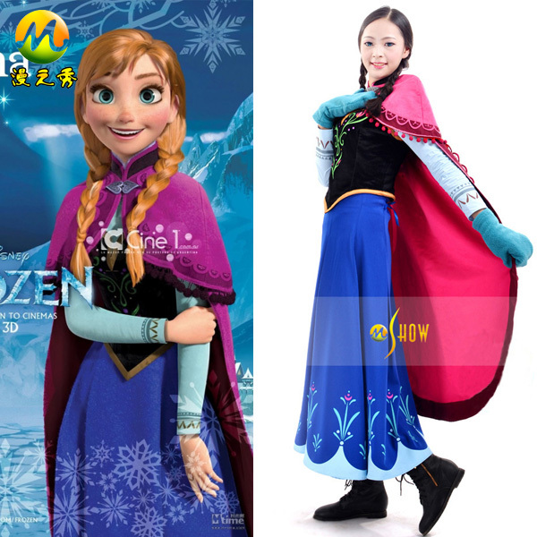 卸売映画テレビアンナエルザ・ティアナ王女であり冷凍コスプレ衣装クリスマスパーティーハロウィーンのための美の衣装問屋・仕入れ・卸・卸売り