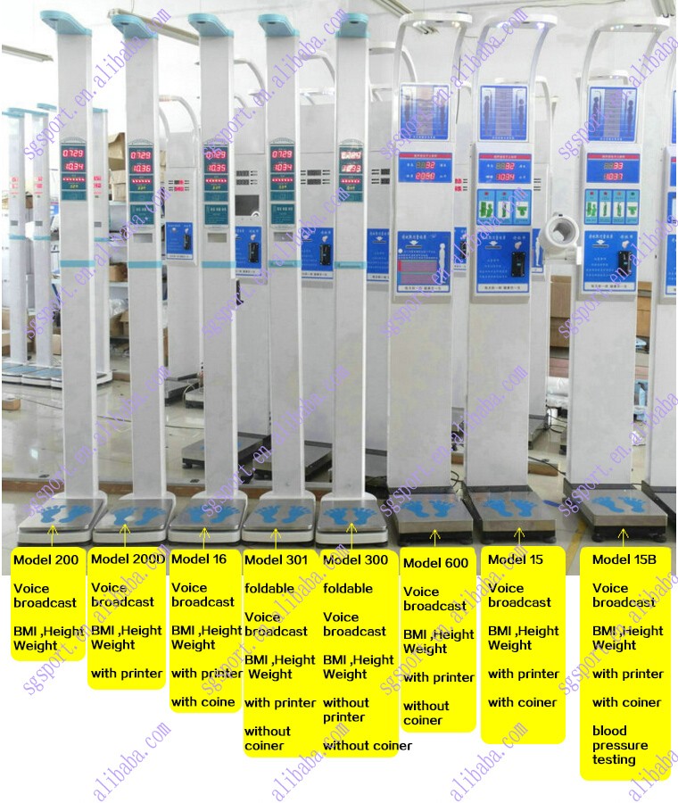 自動販売ulstasonic身長体重bmi血圧機でcoiner adnプリンタSG-DHM-15B仕入れ・メーカー・工場