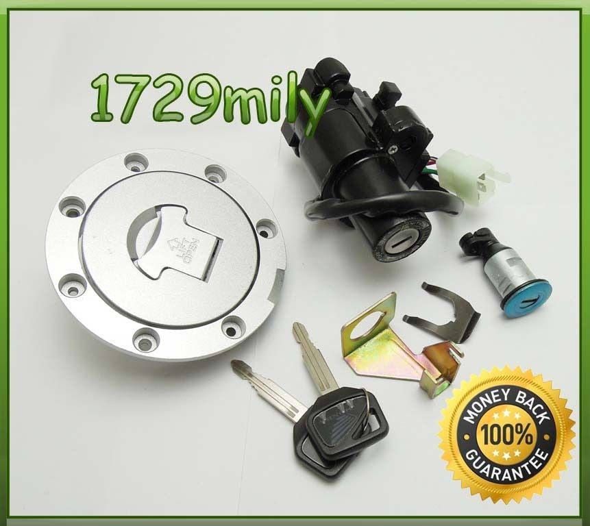 Ignition Switch Lock Key Fuel Gas Cap Cover Set for Honda CBR 600RR 03-06 04 05