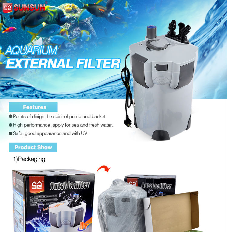 18w 1000L/h SUNSUN Fish Tank Filter Aquarium External Canister Filter