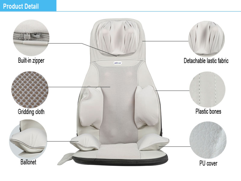 Back Width Adjustable Car Vibration Massage Cushion With Heating