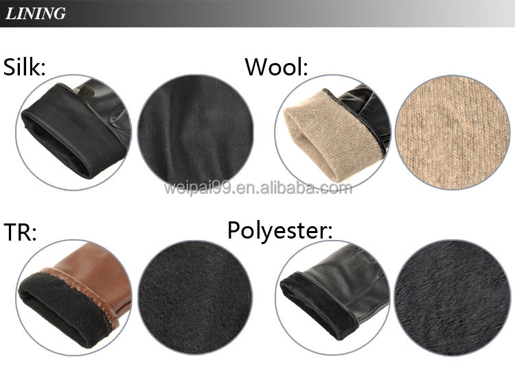 古典的なスタイルのバックル装飾黒い男性のシープスキン革手袋仕入れ・メーカー・工場