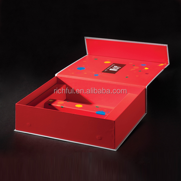 Decorative Square Paper Mooncake Packaging Red Wine Box Offset Printing