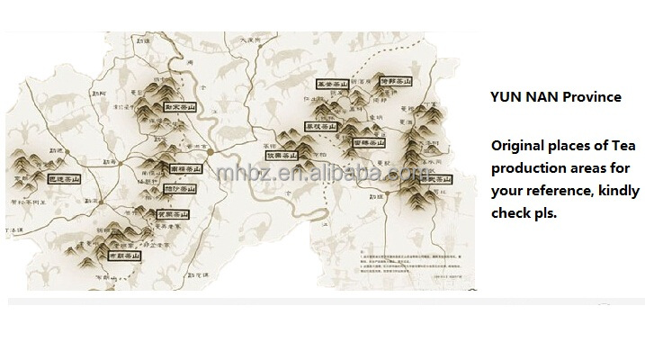 Healthy drinking unfermented puer teas