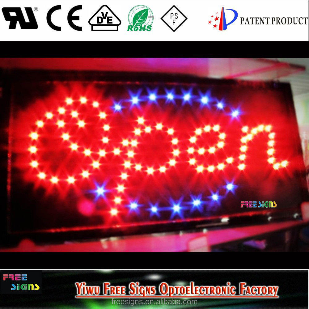 19''x10'' Led Open Sign Board For All Shops/ Led Neon Open Signs