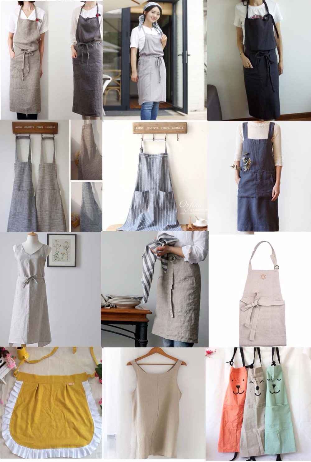 Padr O Robe Homens E Mulheres De Linho De Algod O Avental De Cozinha Padr O Robe Homens E Mulheres De Linho De Algod O Avental De Cozinha