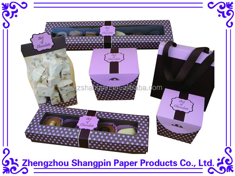 Classy white card printing paper packaging gift boxes with ribbon