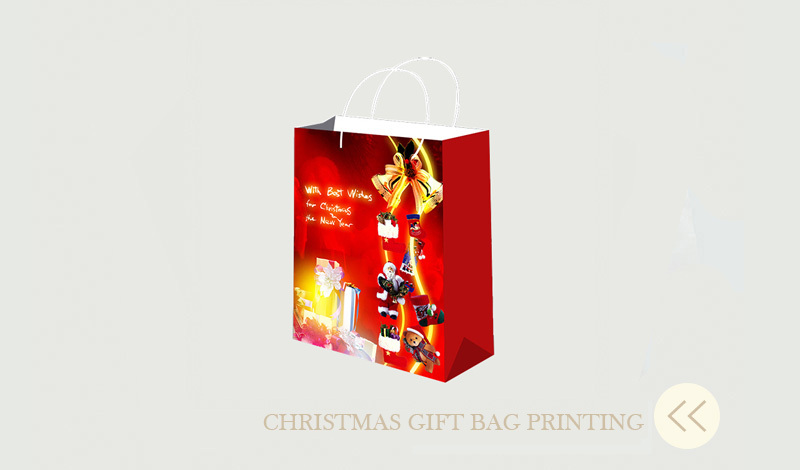 安い印刷されたクリスマスの紙のギフトショッピングバッグ問屋・仕入れ・卸・卸売り