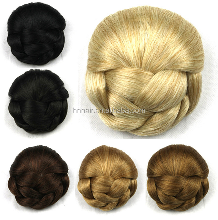 Beautiful Chinese Hair Bride Hair Bun Wig Roller Ponytail Bun