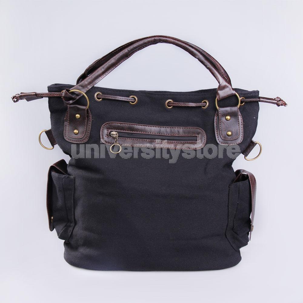 Korea Style Women Multi-pocket Canvas Cross Body Shoulder Bag Handbag