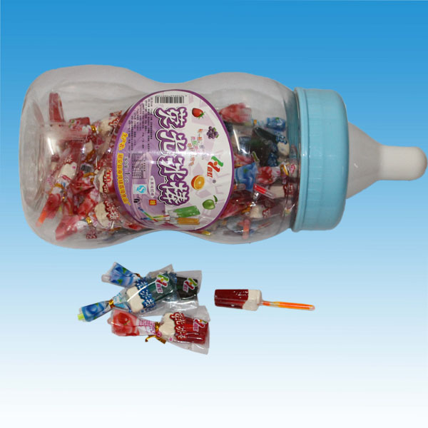 Tongue shape fancy lollipop with Sour Powder halal lollipop