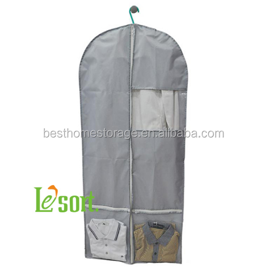 Fold For Travel Or Hang In Closet Store Clear Garment Bags With Pockets