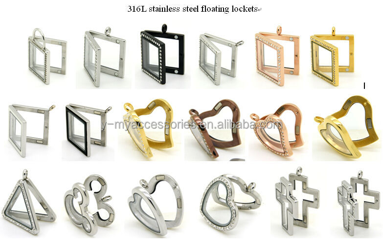 2014 new design champagne flutes floating charms lockets wholesale
