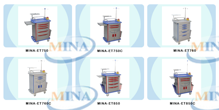 ミナ- et850j- 1新デザイン多機能absトロリー病院医療家具仕入れ・メーカー・工場