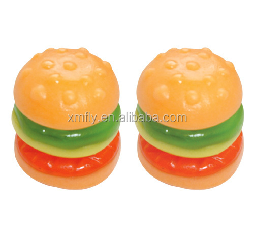 Hamburger Shape Soft Sweet Candy Sugar Free Gummy Candy