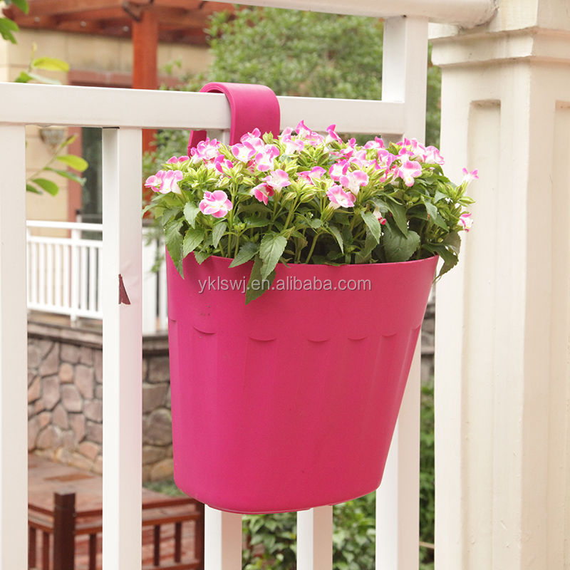 New Patented Plastic Hanging Flower Pot Buy Balcony Flower Pot,Fence