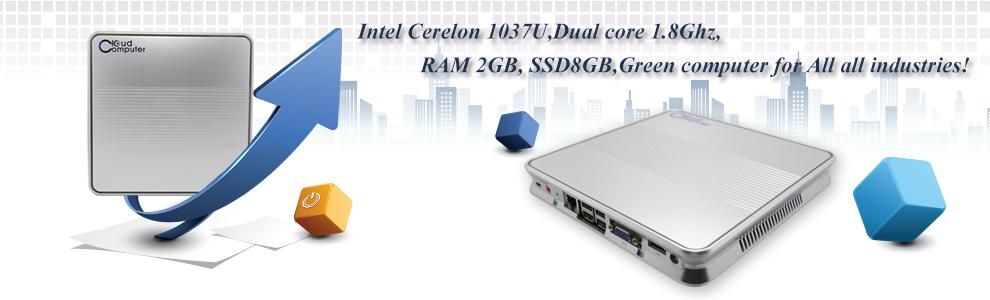 安いwindowsx3700ミニpc、 デュアルコアインテルceleron1037u1.8ghz、 2gラム、 8gssd、 すべての業界のために問屋・仕入れ・卸・卸売り