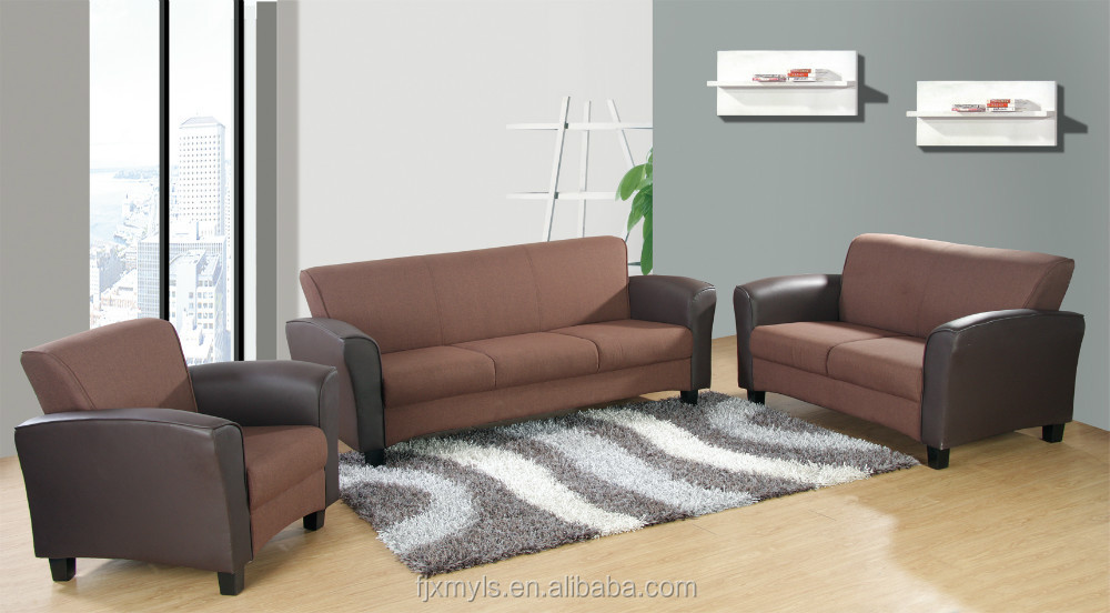 2015 New Design Fabric And Leather Sofa Modern Living Room