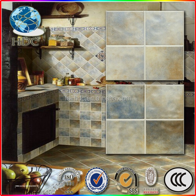 Azulejo de cerámica 15x15 azulejo de la cocina adhesivos rústico ...