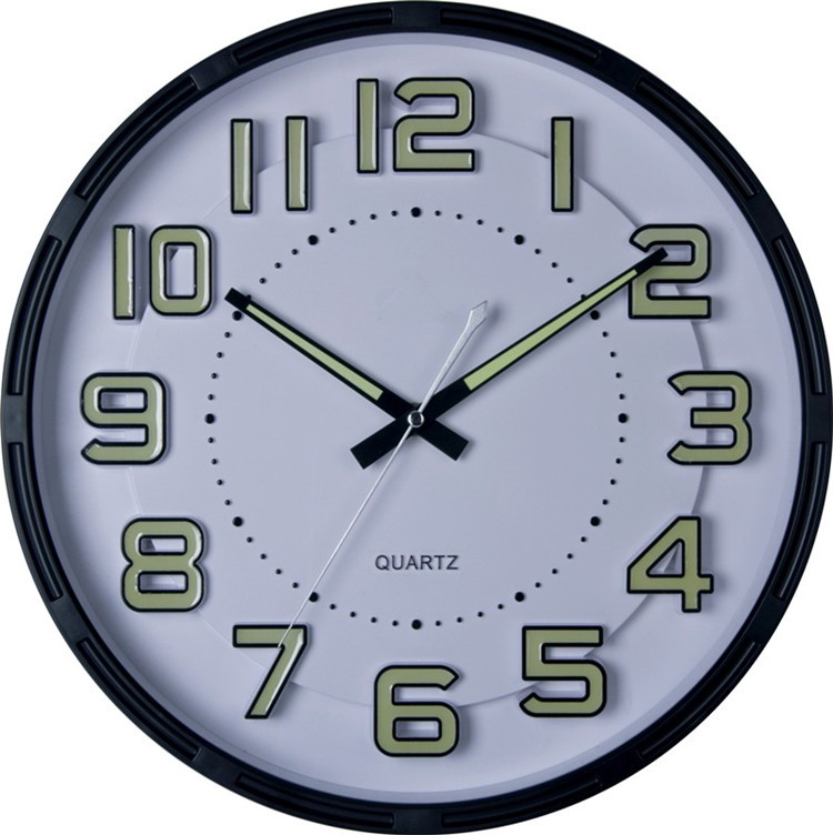 Luminous Hands And Dial Wall Clock,Fluorescent Wall Clock,Noctilucent