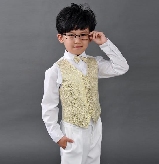 ホワイトフォーマル2014年3枚の子供スーツタキシード結婚式のための問屋・仕入れ・卸・卸売り