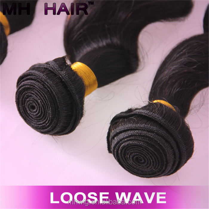 安い卸売の高品質な未処理のヘアエクステンション染色することができるブラジルの髪織り問屋・仕入れ・卸・卸売り