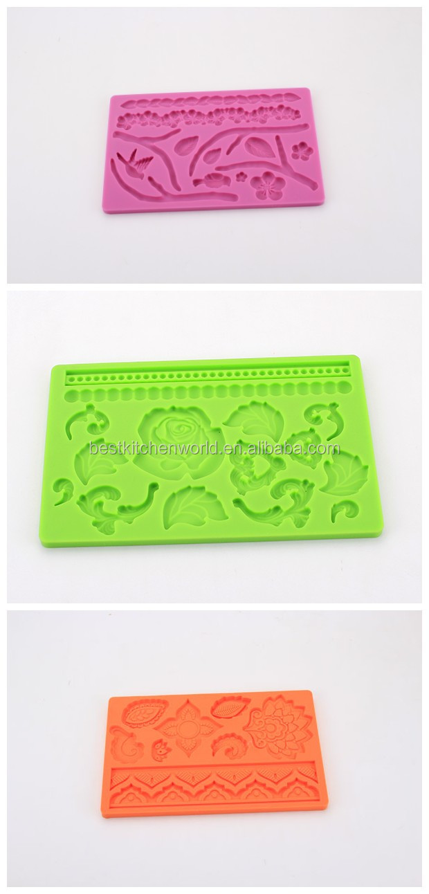 New Design Shape Fondant Cake Decoration Fondant Embossing Molds