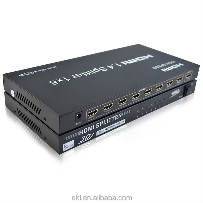 コンパクトなサイズ8ポート1x88アウト1hdmiスプリッタオーディオビデオhdtv3d4kx2k1080pのhddvd問屋・仕入れ・卸・卸売り