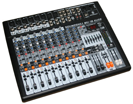 チャンネルのプロフェッショナル14デスクミキサーusbインタフェースを備えた、 チャンネルeq4バンド、 グラフィックイコライザーバンドレザーストラップ問屋・仕入れ・卸・卸売り