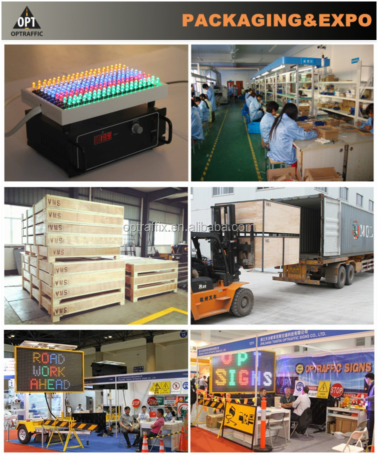 New Packing Portable VMS trailer,Led display full color solar power variable message sign