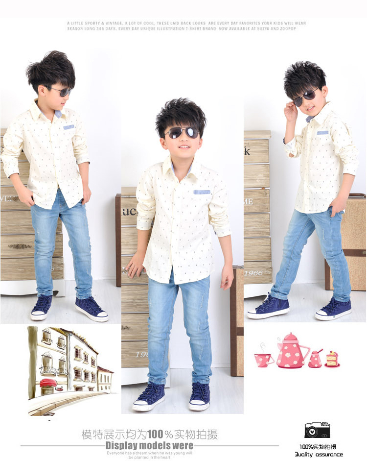 新しいスタイルhighqualityv- 首の長い袖の男の子の- シャツ仕入れ・メーカー・工場