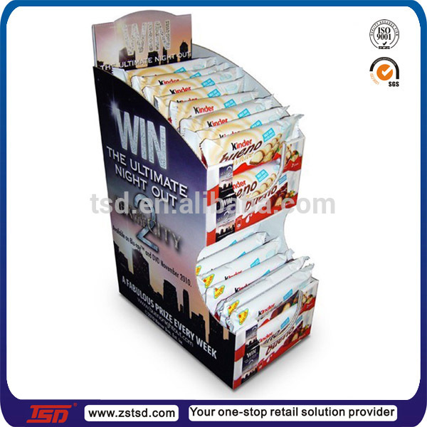 Tsdc189 Custom Design Pop Cardboard Chocolate Display Stand,Pdq Snack Countertop Display,Table