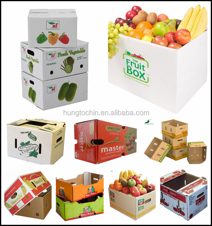 Custom Wholesale Vegetable Apple Banana Fresh Fruit Corrugated Box