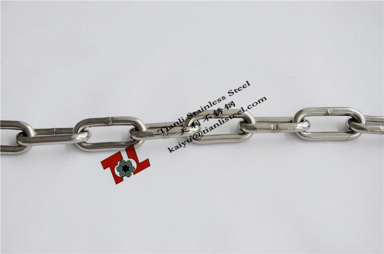 Stainless Steel 304 Marine Grade Long Link Chain 1.2 1.5 2 3 4 5 6 8 10  12mm