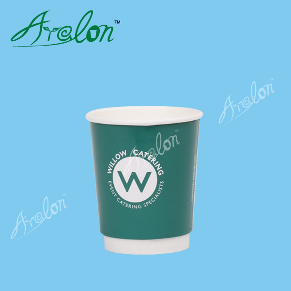 Wholesale disposable custom printed 4oz double wall paper cups for hot coffee