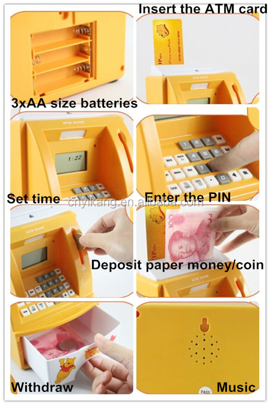 Mini Atm Coin Bank Safe Money Box For Kids Yk902 Atm Machine Buy Atm