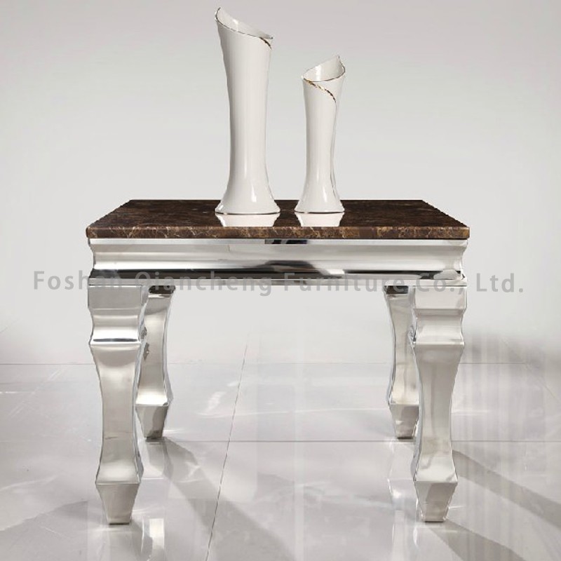 2017 moderna sala de estar muebles de metal espejo mesa auxiliar ...