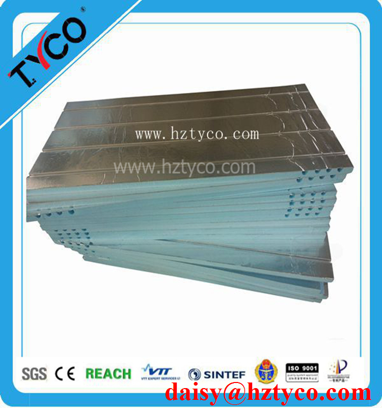 Aluminum Heat Spreader Plate Manufacturer Tyco Underfloor Foil Faced Xps Plate For Wet Room