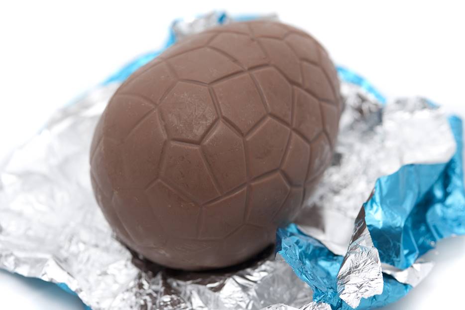 Hollow egg chocolate by pure cocoa butter